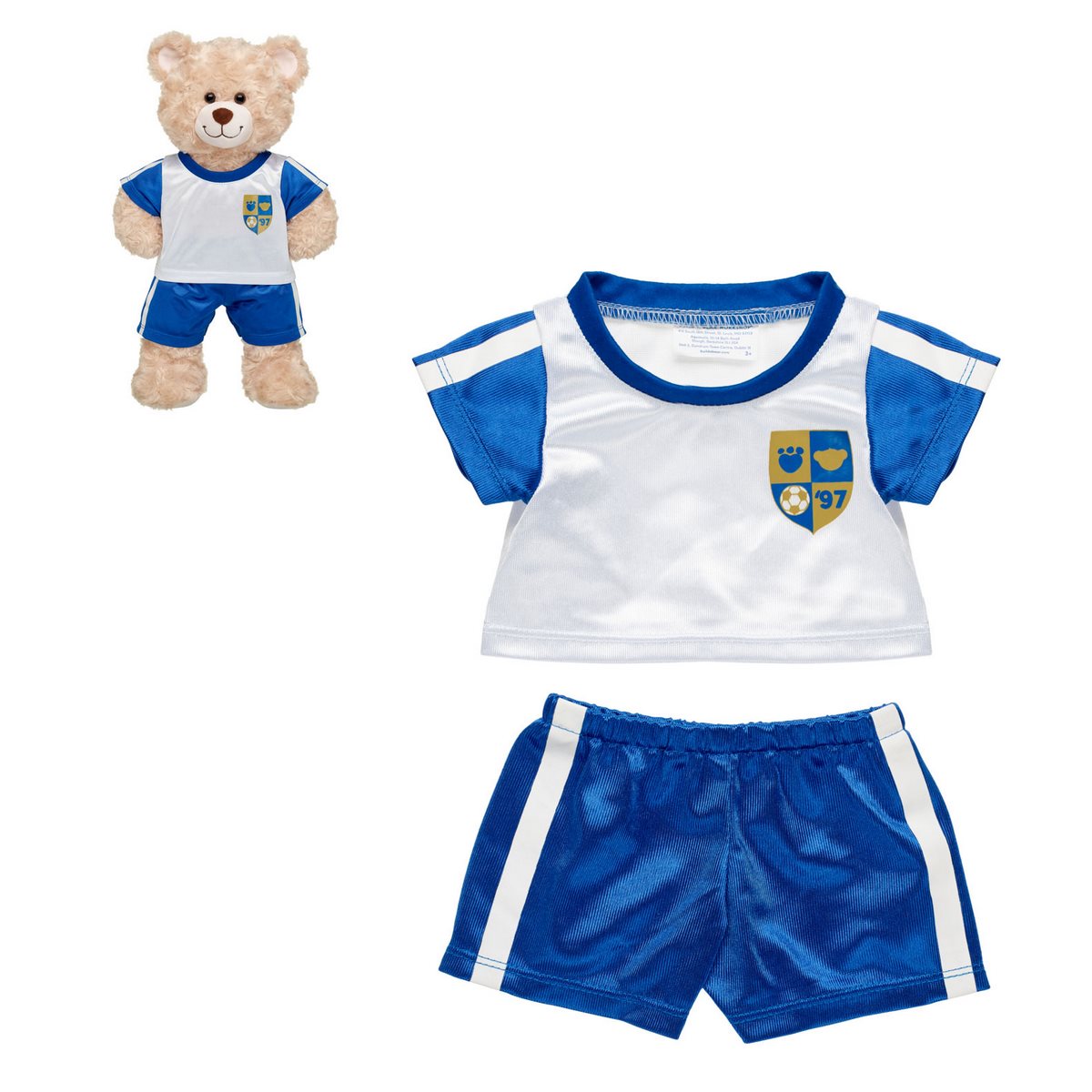 Uniforme Futbol Azul Build-A-Bear